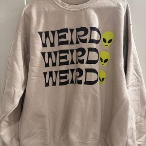Dressed in LaLa Weirdo Alien Beige Sweater